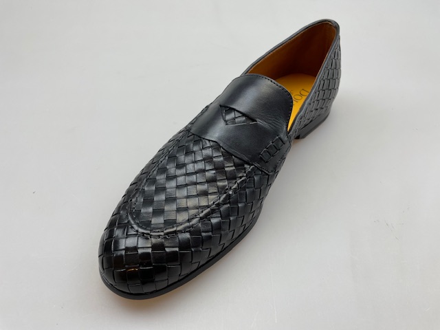 Pennyloafer Adler Intreccio Straw Blu Nero, Art. DU3265