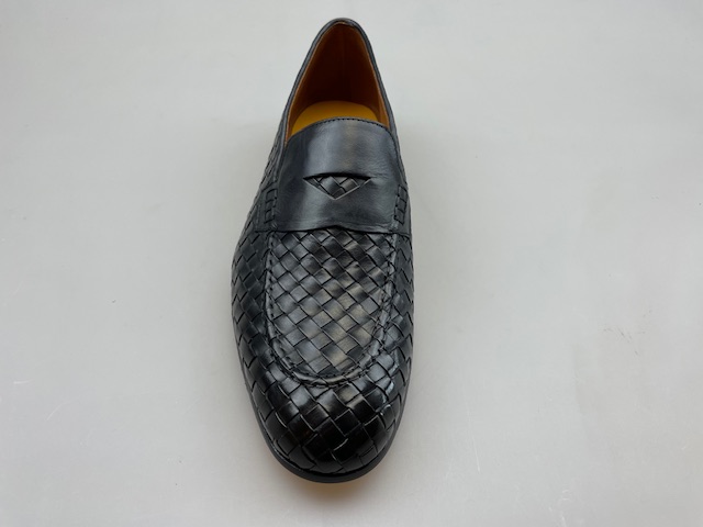 Pennyloafer Adler Intreccio Straw Blu Nero, Art. DU3265